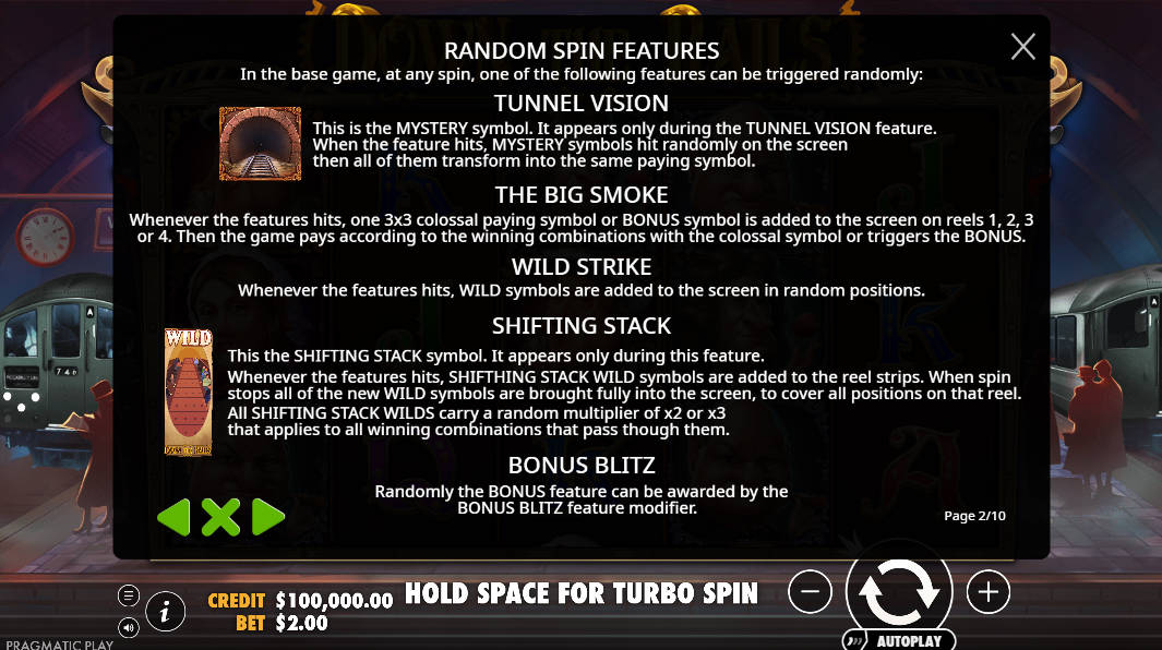 Down the Rails Slot - Features - woc444