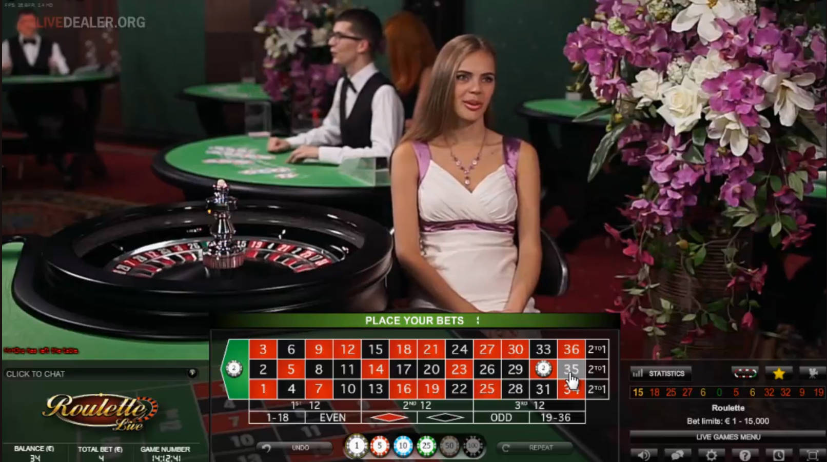 Roulette - Interface - woc444