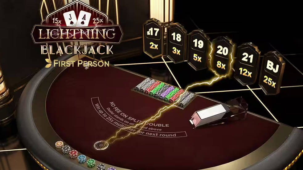 First Person Lightning Blackjack - Gameplay - woc444
